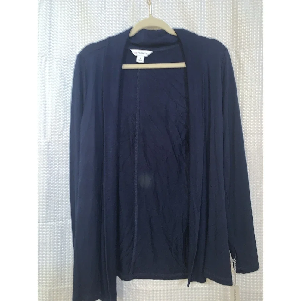 Liz Claiborne Womens‎ Small Navy Blue Cardigan Sweater
